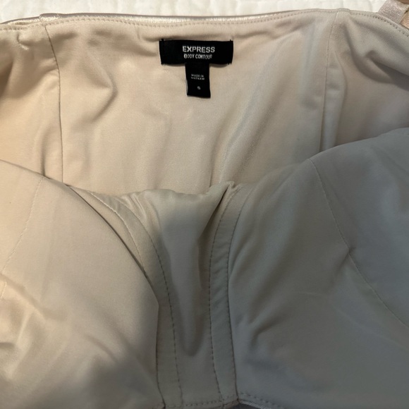 Express Elegant Cream Satin Bustier - Picture 3 of 3